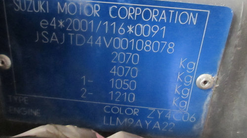 Dezmembram Suzuki Grand Vitara 1.9 DDIS 129cp F9QB 4x4 culoare ZY4C06 piele xenon 4 usi 2006 2007 2008 2009
