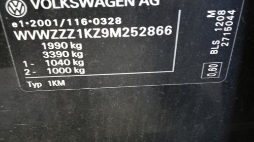 Dezmembram VW PASSAT 3C 1,9 TDI BLS