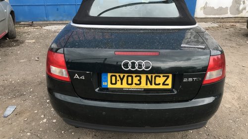 Dezmembrez audi A4 Cabrio motor 2.5 TDI 163 cp cod motor bfc și cutie automata cod gec