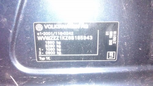 Dezmembrez vw golf 5 1.9 tdi BXE 105 cai