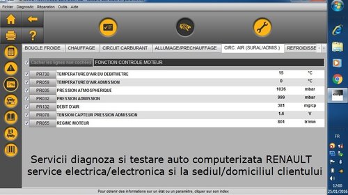 Diagnoza RENAULT Testare la Domiciliu