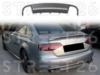 Difuzor Bara Spate Compatibil Cu Audi A4 B8 Pre-Facelift Sedan Avant (2008-2011) S4 Design Doar Bara Standard