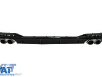 Difuzor Bara Spate compatibil cu Audi A5 F5 Facelift S-Line (2020-) Negru Lucios
