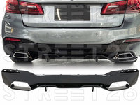 Difuzor Bara Spate Compatibil Cu BMW Seria 5 G30 G31 (2017+) M Performance Design Negru Lucios