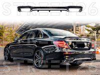 Difuzor Bara Spate Compatibil Cu Mercedes E-Class W213 Sedan (2016-2020) E63 Design Crom