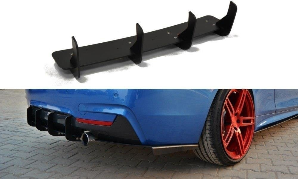 Difuzor Bara Spate R & Prelungiri Spate Splitere laterale pentru BMW 4 F32 M-PACK BM-4-F32-MPACK-CNC-RS1A
