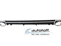 Difuzor Bara Spate si Ornamente Evacuare Audi A4 B9 8W (2016+) Sedan/Avant RS4 Design