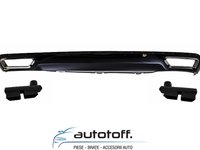 Difuzor Bara Spate si Ornamente Evacuare Audi A6 4G (2010-2014) Facelift w12 Design