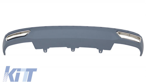 Difuzor Bara Spate si Ornamente Evacuare compatibil cu AUDI A6 4G (2010-2014) Facelift W12 Design