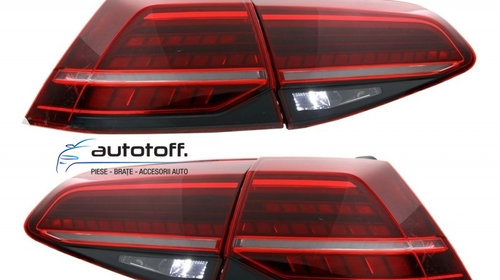 Difuzor bara spate si stopuri LED VW Golf 7 Facelift (2017+) model GTI