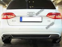 Difuzor lip buza prelungire tuning sport bara spate AUDI A4 B8 S line S4 Rs4 2008-2012 v6