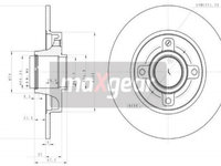 Disc de fr nC CITROEN T 307 C4 04- ABS KPL Z O 1 2 YSKIEM 19-1909 MAXGEAR pentru Peugeot 307 CitroEn C4 Peugeot 207 CitroEn Ds3 Peugeot 208 CitroEn C3 Peugeot 2008