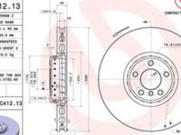 Disc de frana din doua piese Fata Stanga BMW X5 (E70), X5 (F15, F85), X6 (E71, E72), X6 (F16, F86) 3.0 d/4.4/4.4H 10.07-07.19