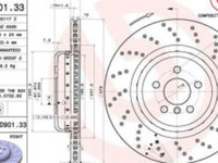 Disc de frana din doua piese spate Dreapta BMW 5 (G30, F90), 5 (G31), 6 GRAN TURISMO (G32), 7 (G11, G12) 1.6-4.4 07.16-