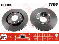 Disc de frana Peugeot 2008 2013-2016 #3 00004246W1