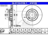 Disc de frana Volkswagen VW POLO (6N1) 1994-1999 #2 09462