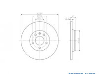 Disc de frana Volkswagen VW TRANSPORTER / CARAVELLE Mk IV bus (70XB, 70XC, 7DB, 7DW) 1990-2003 08917610