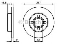 Disc frana 0 986 478 016 BOSCH pentru Audi 80 Audi 100 Audi 500 Audi 5000 Audi 90