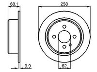 Disc frana 0 986 478 034 BOSCH pentru Bmw Seria 3