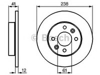 Disc frana 0 986 478 105 BOSCH pentru Renault Super Renault 9 Renault Alliance Renault 11 Renault Encore Renault 19 Renault 21 Renault Express Renault Extra Renault Rapid Renault Clio Renault Megane Renault Twingo Renault Symbol Renault Thalia