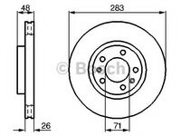 Disc frana 0 986 478 125 BOSCH pentru CitroEn Xm Peugeot 605