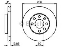 Disc frana 0 986 478 192 BOSCH pentru Opel Corsa Opel Kadett Opel Vectra Opel Ascona Chevrolet Aveo Opel Vita Daewoo Cielo Daewoo Nexia