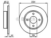 Disc frana 0 986 478 288 BOSCH pentru Nissan March Nissan Micra