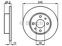 Disc frana 0 986 478 353 BOSCH pentru Fiat Panda Fiat Uno Fiat Fiorino Fiat Penny Fiat Duna Fiat PrEmio Fiat Albea Fiat Palio Fiat Petra Fiat Siena