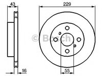 Disc frana 0 986 478 491 BOSCH pentru Toyota Starlet