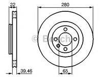 Disc frana 0 986 478 508 BOSCH pentru Vw Golf Vw Passat Vw Corrado Seat Toledo Seat Ibiza Seat Cordoba