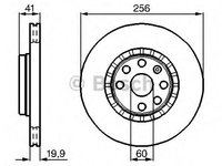 Disc frana 0 986 478 535 BOSCH pentru Opel Vectra Opel Corsa Opel Vita Opel Tigra