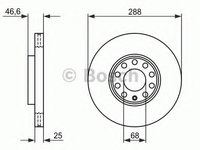 Disc frana 0 986 478 546 BOSCH pentru Audi 100 Audi A6 Audi A4 Vw Passat