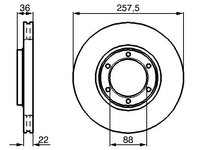 Disc frana 0 986 478 596 BOSCH pentru Opel Frontera Opel Campo