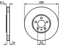 Disc frana 0 986 478 619 BOSCH pentru Vw Passat Vw Golf Vw Jetta Vw Vento