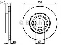 Disc frana 0 986 478 621 BOSCH pentru Seat Arosa Vw Lupo Vw Polo Vw Derby