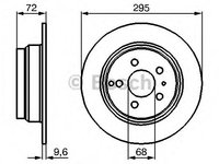 Disc frana 0 986 478 628 BOSCH pentru Volvo 850 Volvo S70 Volvo V70 Volvo C70