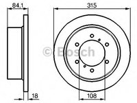 Disc frana 0 986 478 713 BOSCH pentru Mitsubishi Montero Mitsubishi Pajero Mitsubishi Pajeroshogun Mitsubishi Shogun Mitsubishi L Mitsubishi Challenger Mitsubishi G-wagon