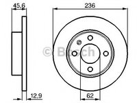 Disc frana 0 986 478 859 BOSCH pentru Skoda Favorit Skoda Forman Skoda Felicia Vw Caddy