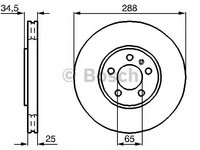 Disc frana 0 986 478 867 BOSCH pentru Seat Ibiza Audi A3 Skoda Octavia Vw Golf Vw Beetle Vw New Vw Novo Audi A1 Skoda Fabia Skoda Roomster Vw Bora Vw Jetta Seat Toledo Vw Polo Skoda Praktik Vw Vento Seat Leon