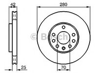 Disc frana 0 986 478 883 BOSCH pentru Opel Astra Opel Zafira