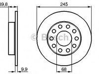 Disc frana 0 986 478 986 BOSCH pentru Audi Coupe Audi 80 Audi A4