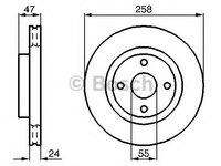 Disc frana 0 986 478 989 BOSCH pentru Mazda 323 Mazda Etude Mazda Familia