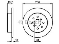 Disc frana 0 986 479 014 BOSCH pentru Honda Civic