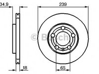 Disc frana 0 986 479 036 BOSCH pentru Skoda Fabia Vw Fox Vw Spacefox Vw Suran