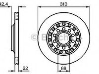 Disc frana 0 986 479 062 BOSCH pentru Audi A8 Vw Phaeton