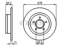 Disc frana 0 986 479 070 BOSCH pentru Ford Tourneo Ford Transit