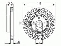 Disc frana 0 986 479 072 BOSCH pentru Mercedes-benz Sl