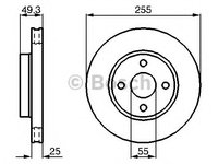 Disc frana 0 986 479 084 BOSCH pentru Toyota Corolla Toyota Altis Toyota Axioaltis