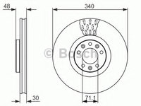 Disc frana 0 986 479 092 BOSCH pentru Peugeot 508 CitroEn C5 Peugeot 407 CitroEn C6