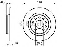 Disc frana 0 986 479 106 BOSCH pentru Fiat Croma Opel Vectra Opel Signum